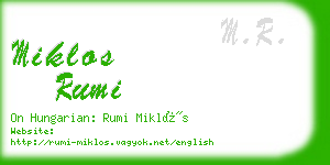 miklos rumi business card